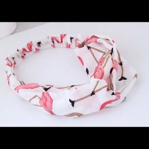 White flamingo headband